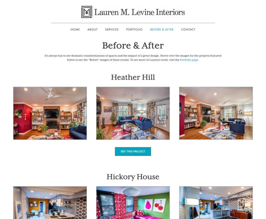 Lauren M. Levine Interiors Before & After